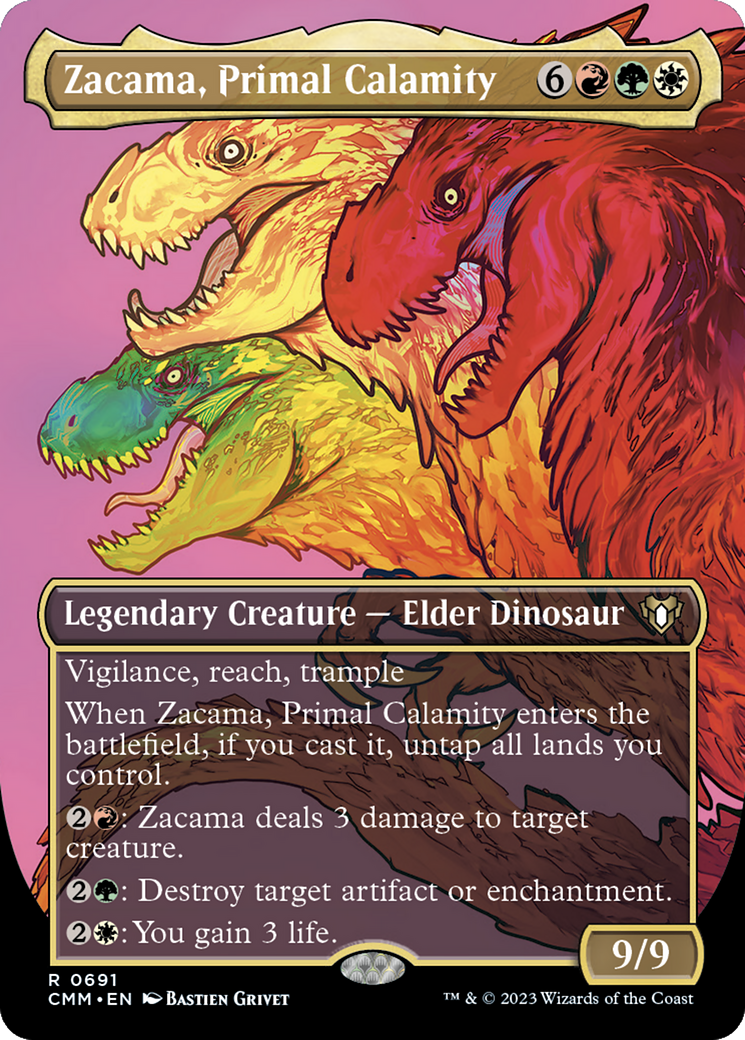 Image of Zacama, Primal Calamity (Borderless Profile) [Commander Masters]