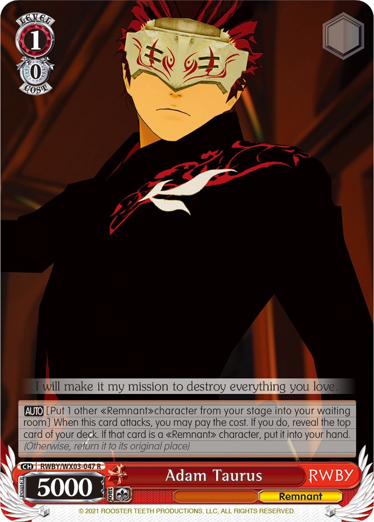 Image of Adam Taurus (RWBY/WX03-047 R) [RWBY]