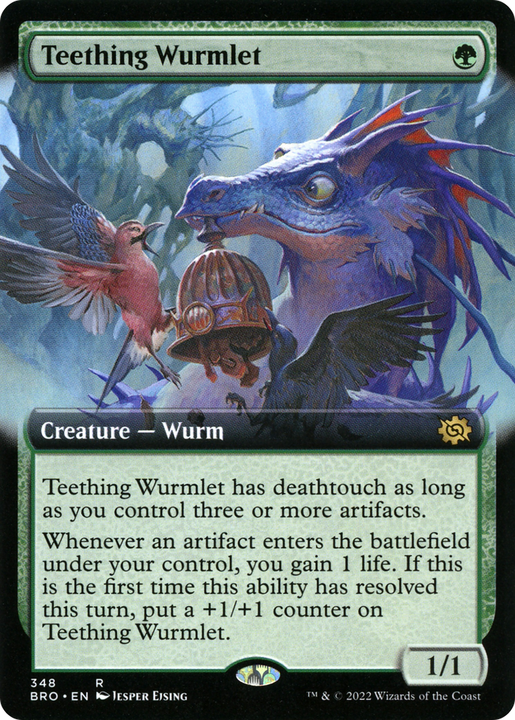 Image of Teething Wurmlet (Extended Art) [The Brothers' War]