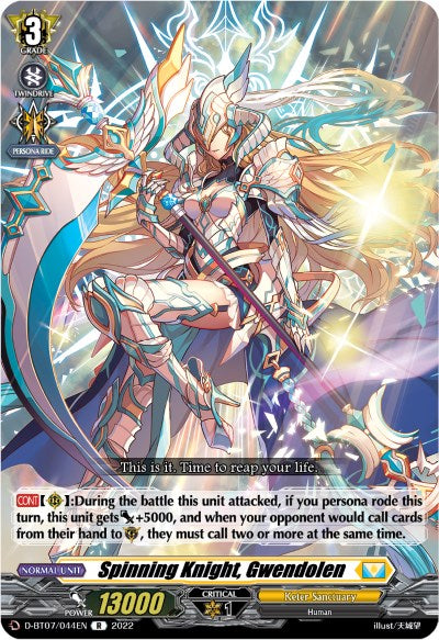 Image of Spinning Knight, Gwendolen (D-BT07/044EN) [Raging Flames Against Emerald Storm]