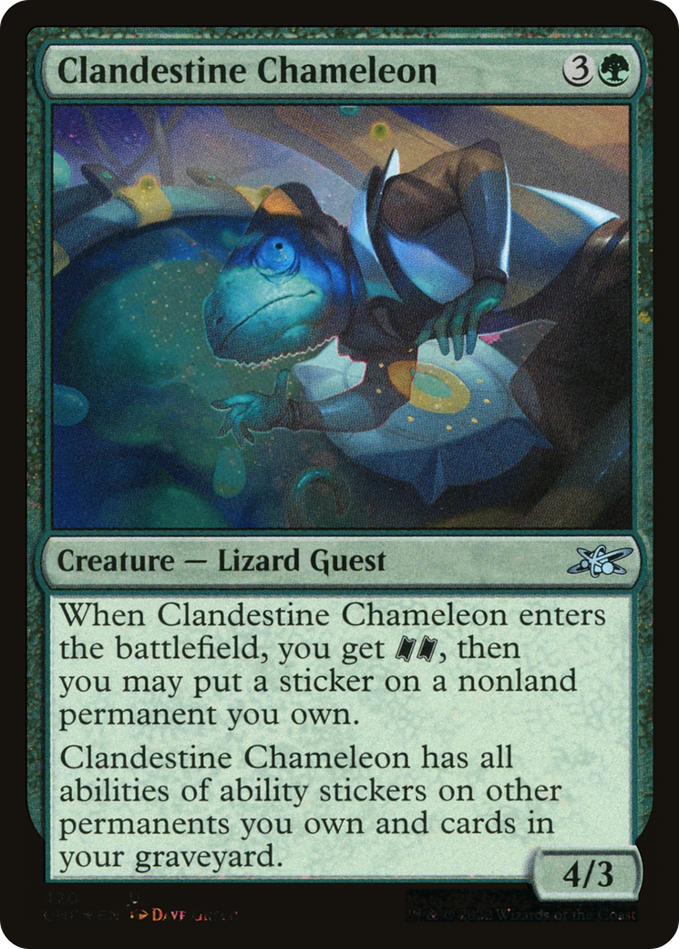 Image of Clandestine Chameleon (Galaxy Foil) [Unfinity]