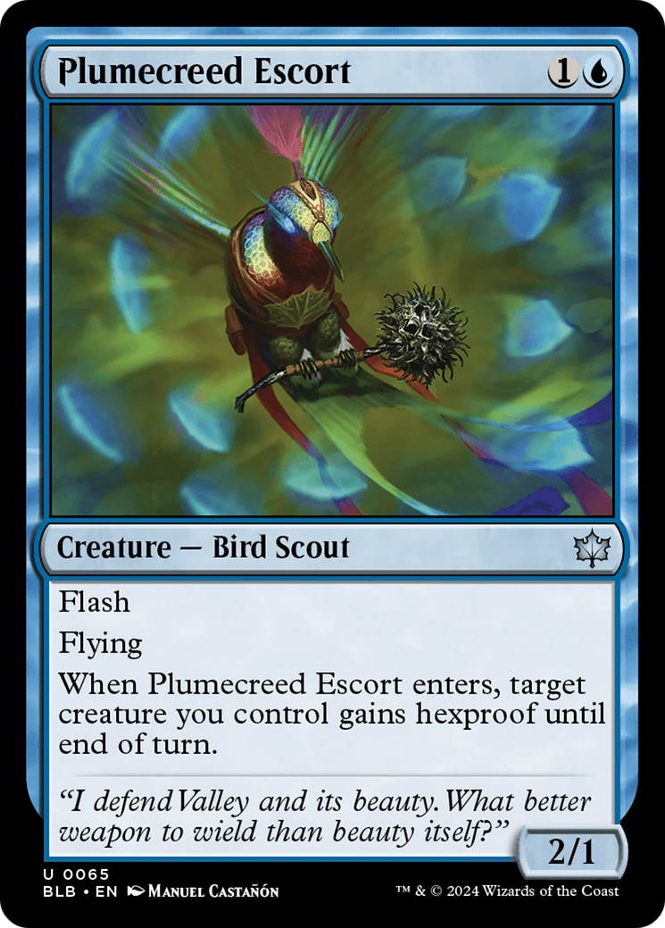 Image of Plumecreed Escort [Bloomburrow]