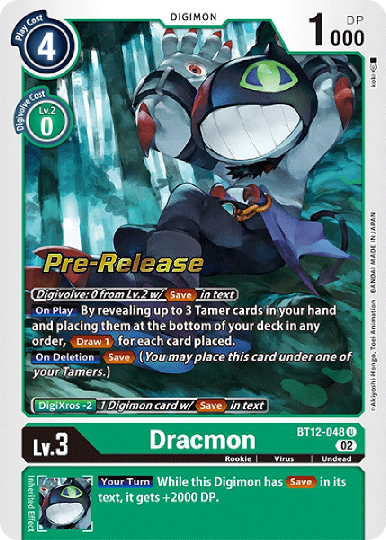 Image of Dracmon [BT12-048] [Across Time Pre-Release Cards]