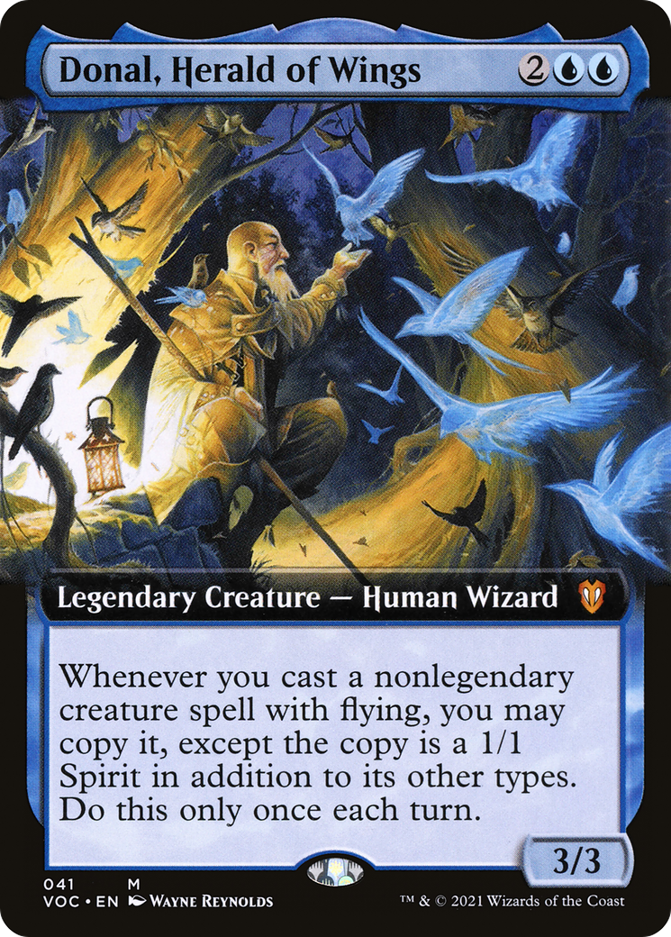 Image of Donal, Herald of Wings (Extended Art) [Innistrad: Crimson Vow Commander]