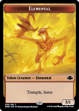 Image of Zombie // Elemental Double-Sided Token [Dominaria Remastered Tokens]
