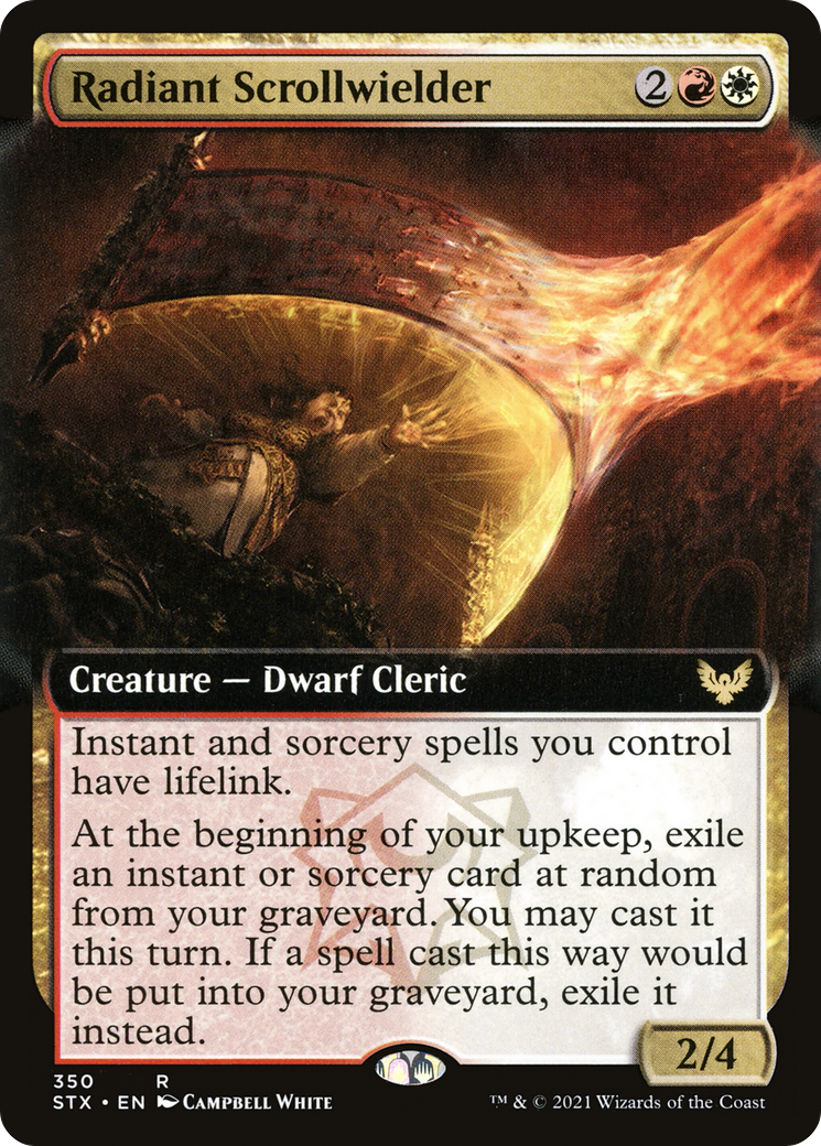 Image of Radiant Scrollwielder (Extended Art) [Strixhaven: School of Mages]