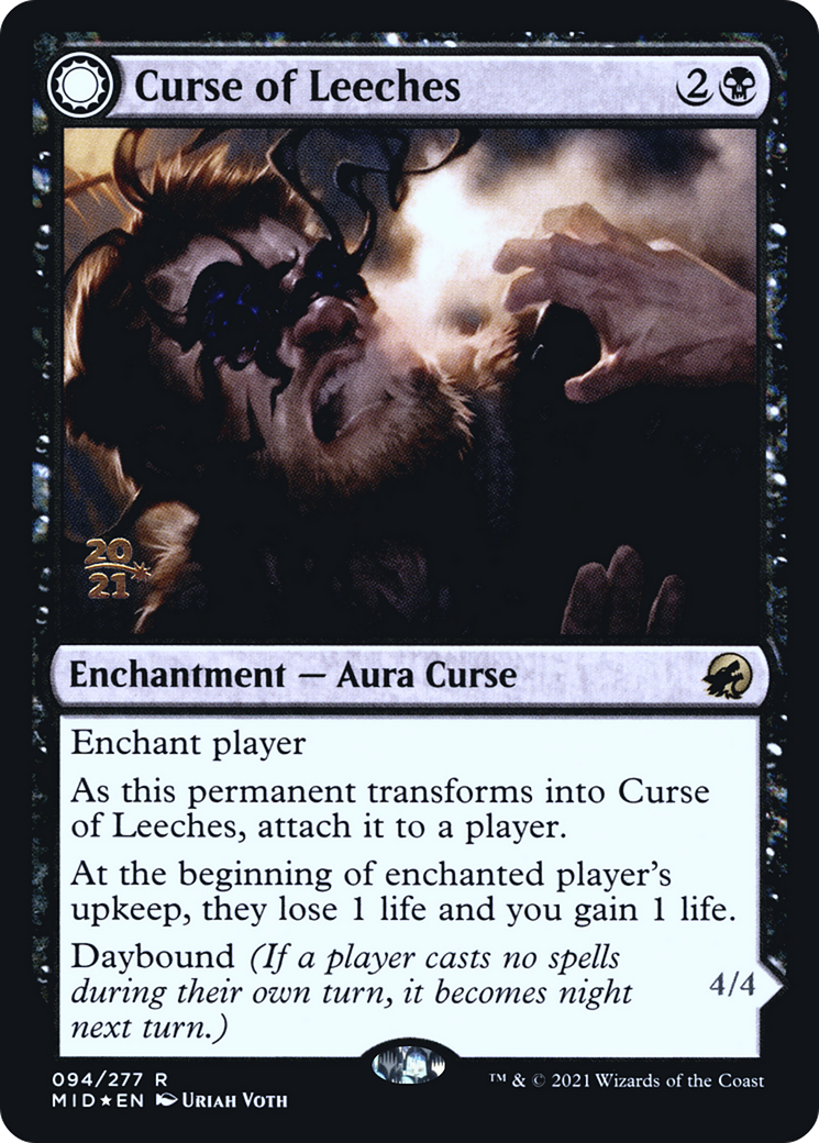 Image of Curse of Leeches // Leeching Lurker [Innistrad: Midnight Hunt Prerelease Promos]