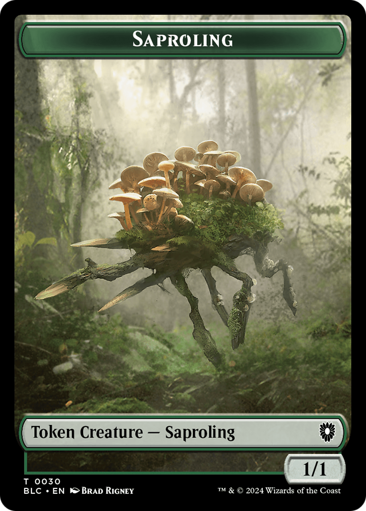 Image of Hamster // Saproling Double-Sided Token [Bloomburrow Commander Tokens]