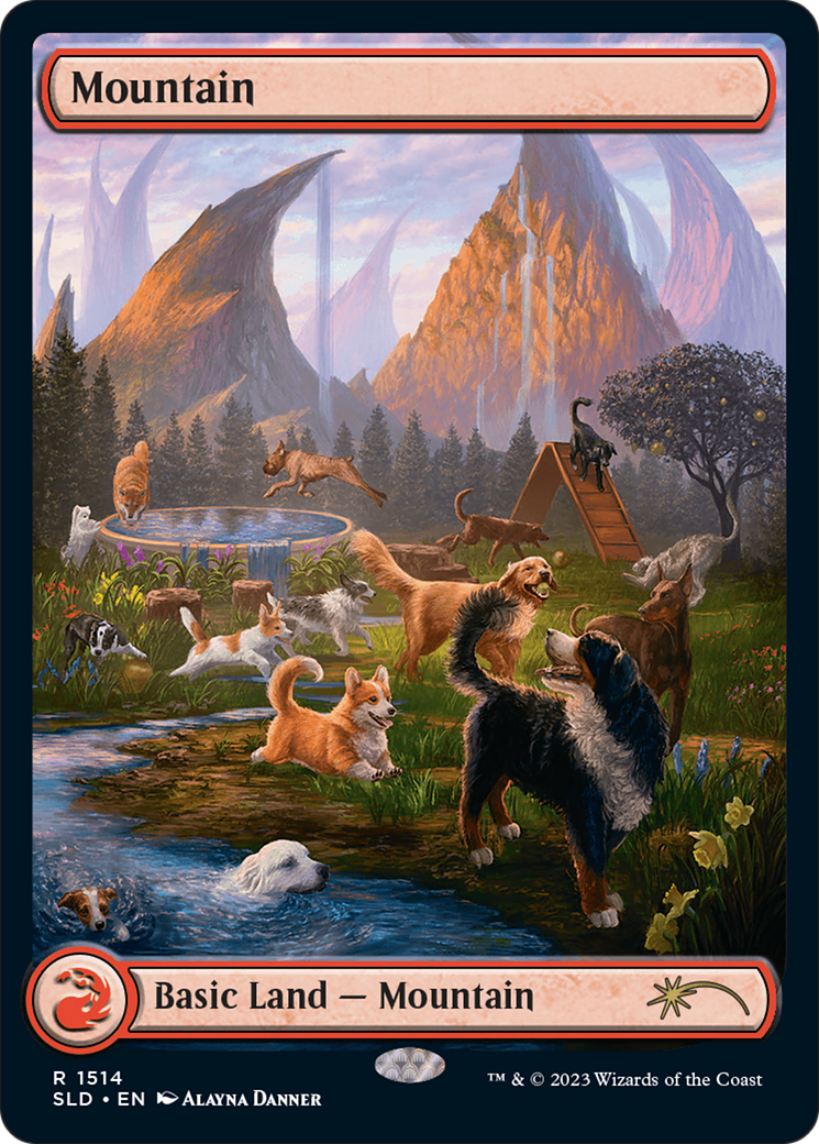 Image of Mountain (1514) [Secret Lair Commander Deck: Raining Cats and Dogs]