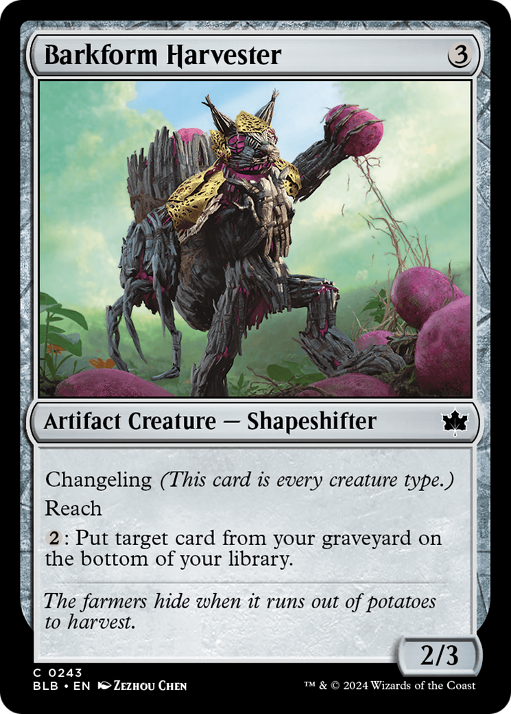 Image of Barkform Harvester [Bloomburrow]
