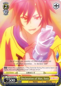 Image of Declaration of War, Sora (NGL/S58-E011 U) [No Game No Life]