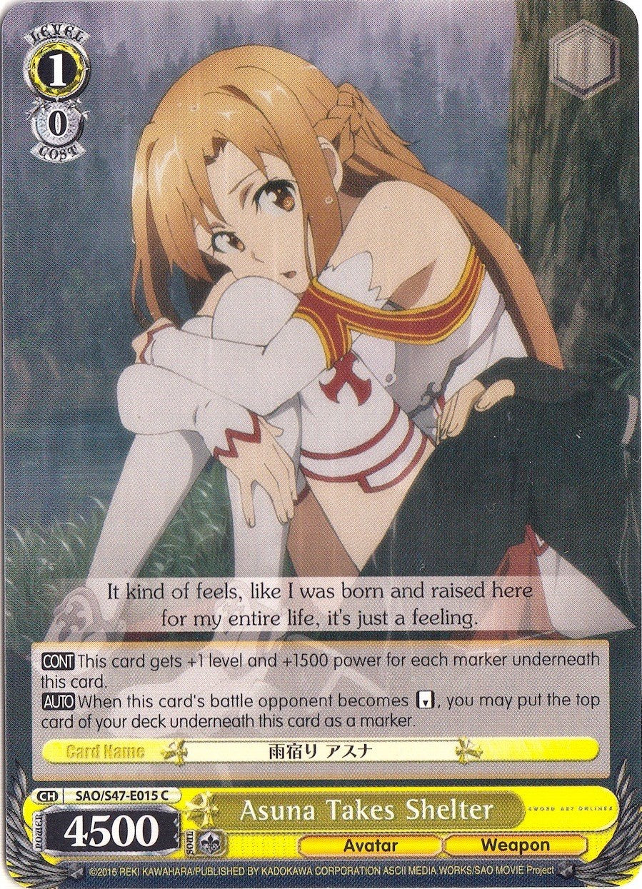 Image of Asuna Takes Shelter (SAO/S47-E015 C) [Sword Art Online Re: Edit]