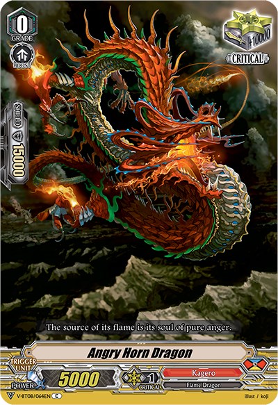 Image of Angry Horn Dragon (V-BT08/064EN C) [Silverdust Blaze]