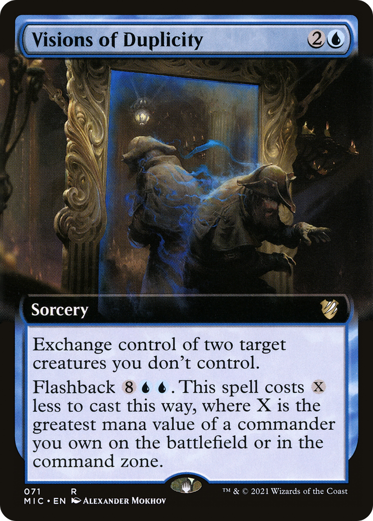 Image of Visions of Duplicity (Extended Art) [Innistrad: Midnight Hunt Commander]