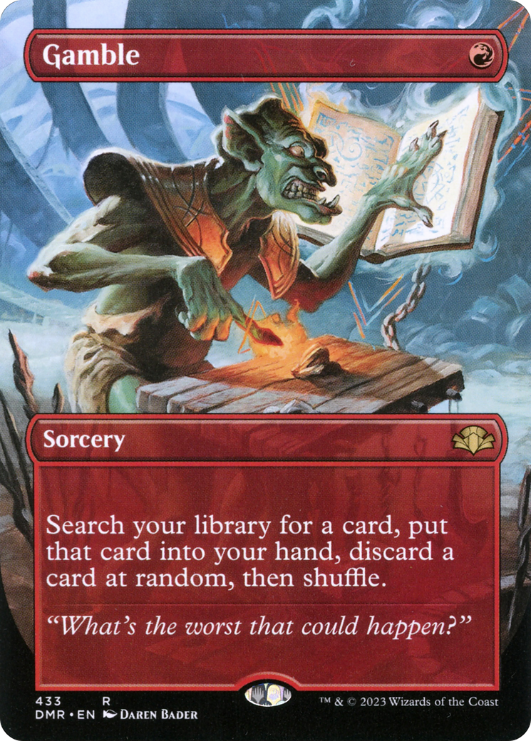 Image of Gamble (Borderless Alternate Art) [Dominaria Remastered]