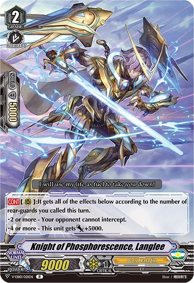 Image of Knight of Phosphorescence, Langlee (V-EB10/021EN) [The Mysterious Fortune]