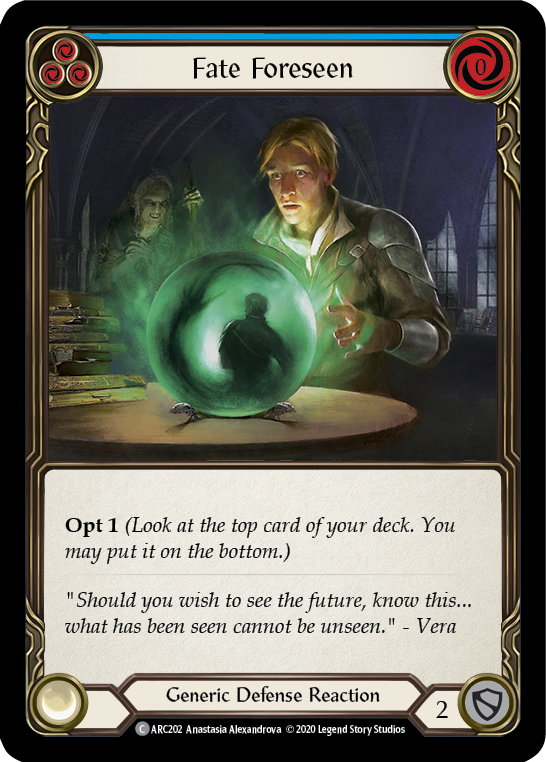 Image of Fate Foreseen (Blue) [U-ARC202] (Arcane Rising Unlimited)  Unlimited Normal