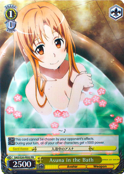 Image of Asuna in the Bath (SAO/S20-PE02 PR) (Promo) [Sword Art Online]