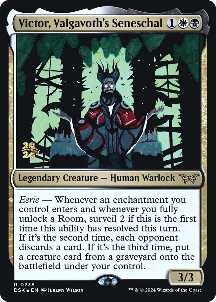Image of Victor, Valgavoth's Seneschal [Duskmourn: House of Horror Prerelease Promos]