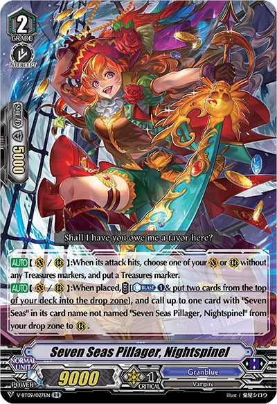 Image of Seven Seas Pillager, Nightspinel (V-BT09/027EN) [Butterfly d'Moonlight]