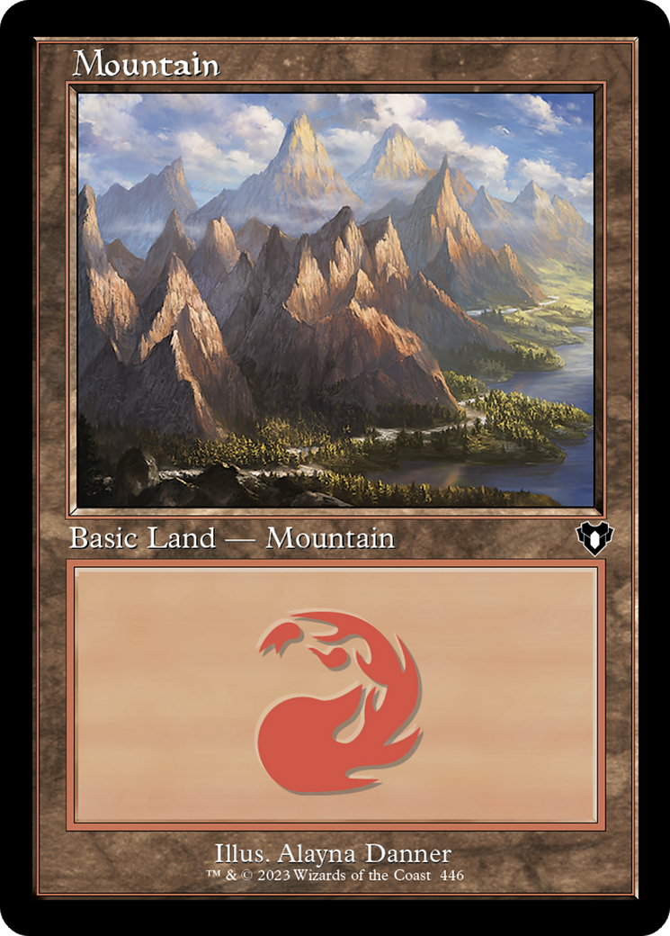 Image of Mountain (446) (Retro) [Commander Masters]