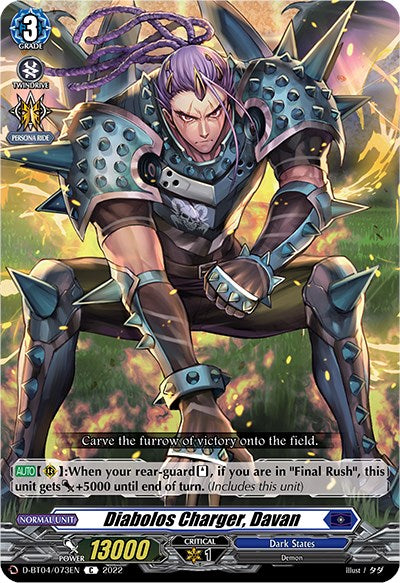 Image of Diabolos Charger, Davan (D-BT04/073EN) [Awakening of Chakrabarthi]
