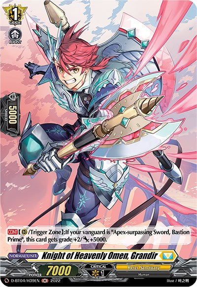 Image of Knight of Heavenly Omen, Grandir (D-BT04/H39EN) [Awakening of Chakrabarthi]