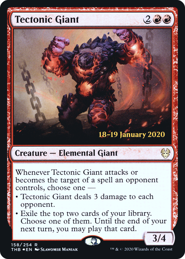 Image of Tectonic Giant [Theros Beyond Death Prerelease Promos]