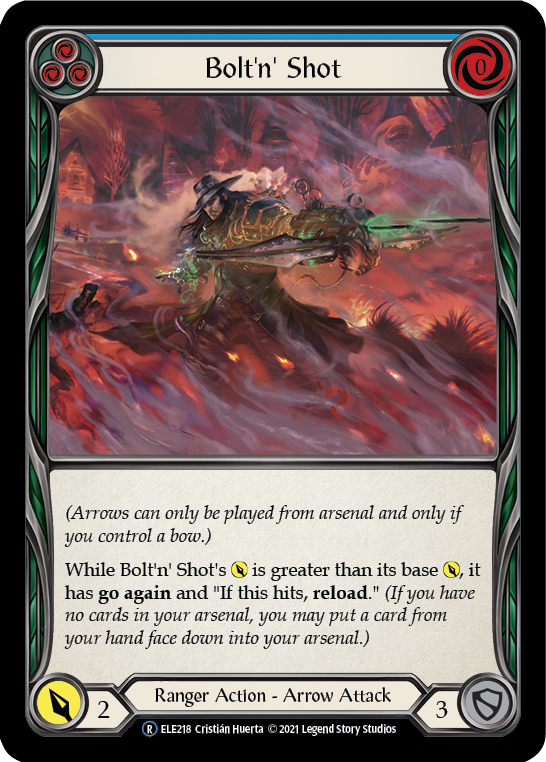Image of Bolt'n' Shot (Blue) [U-ELE218] (Tales of Aria Unlimited)  Unlimited Rainbow Foil