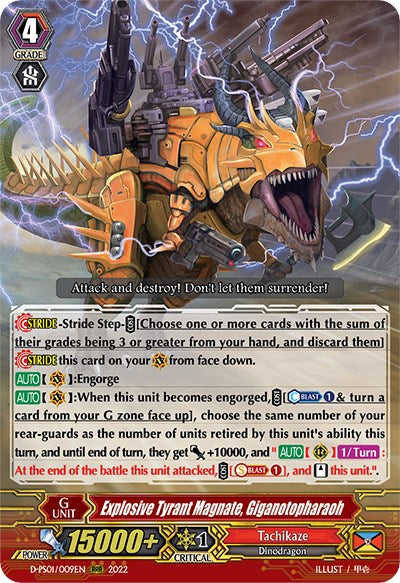 Image of Explosive Tyrant Magnate, Giganotopharaoh (D-PS01/009EN) [P Clan Collection 2022]