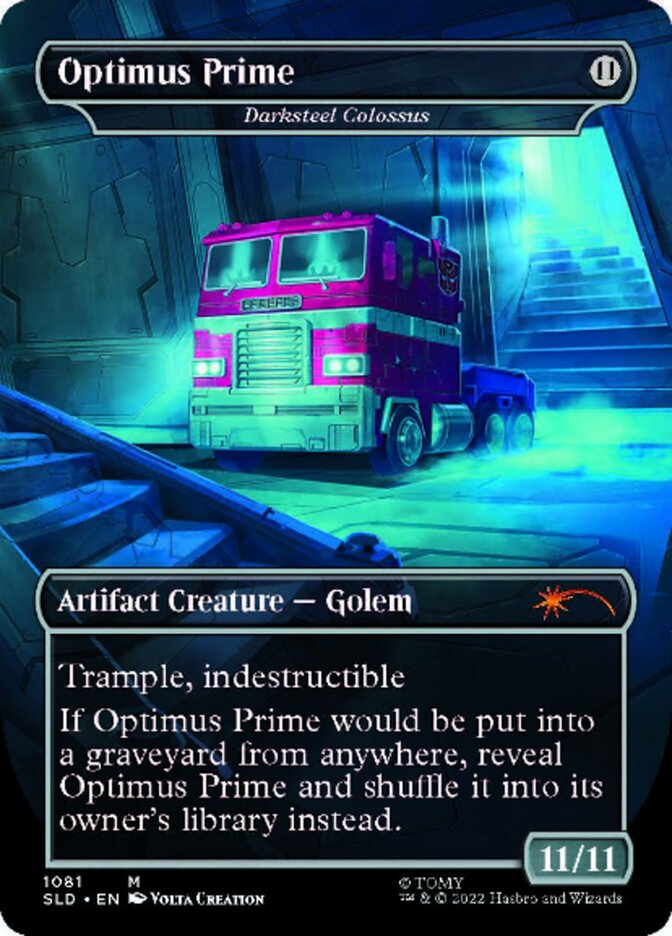 Image of Darksteel Colossus - Optimus Prime (Borderless) [Secret Lair Drop Series]