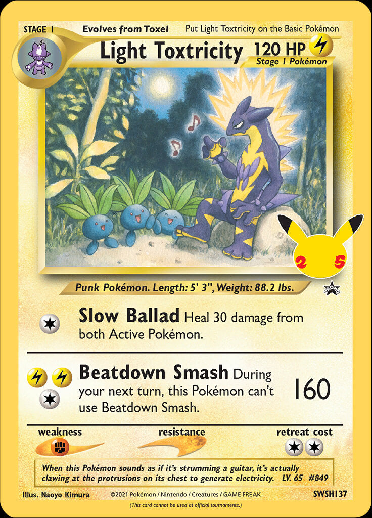 Image of Light Toxtricity (SWSH137) (Celebrations) [Sword & Shield: Black Star Promos]