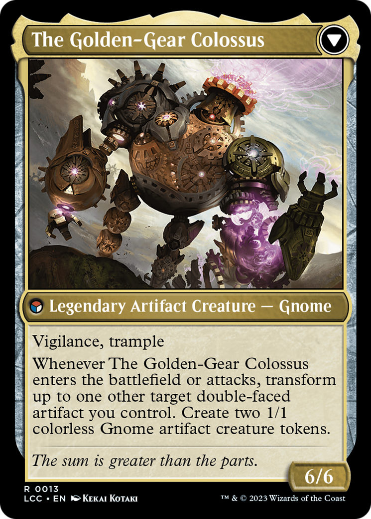 Image of Tetzin, Gnome Champion // The Golden-Gear Colossus [The Lost Caverns of Ixalan Commander]