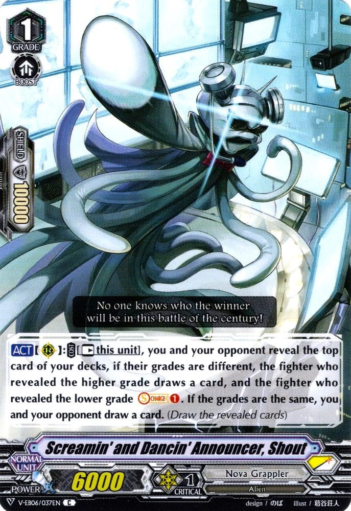 Image of Screamin' and Dancin' Announcer, Shout (V-EB06/037EN) [Light of Salvation, Logic of Destruction]