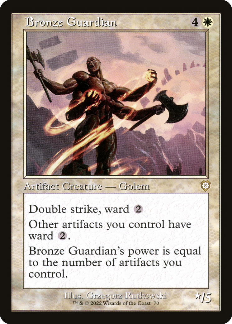 Image of Bronze Guardian (Retro) [The Brothers' War Commander]