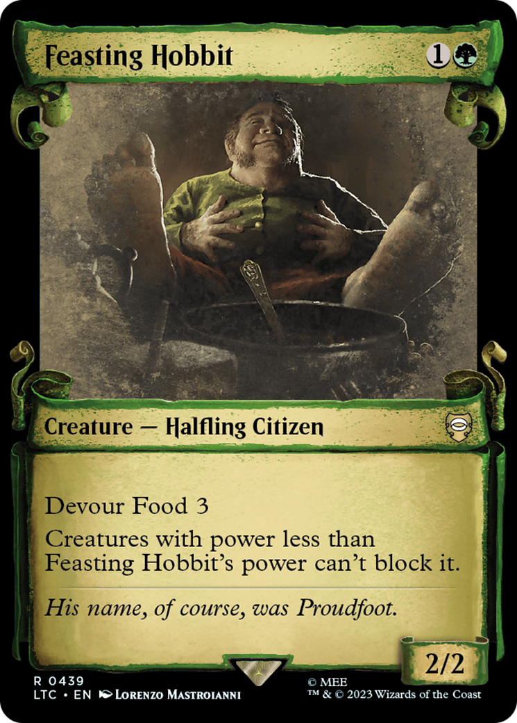 Image of Feasting Hobbit [The Lord of the Rings: Tales of Middle-Earth Commander Showcase Scrolls]