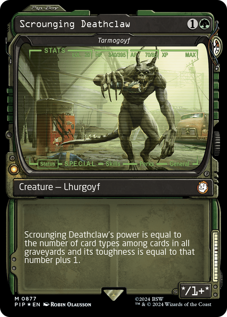 Image of Scrounging Deathclaw - Tarmogoyf (Showcase) (Surge Foil) [Fallout]