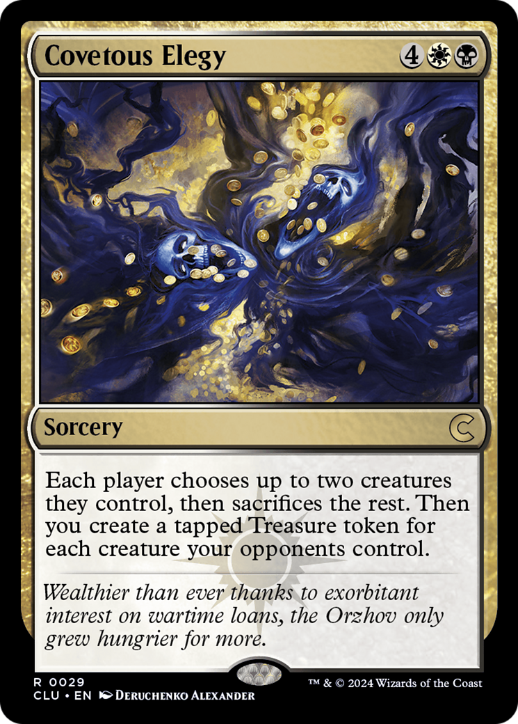 Image of Covetous Elegy [Ravnica: Clue Edition]