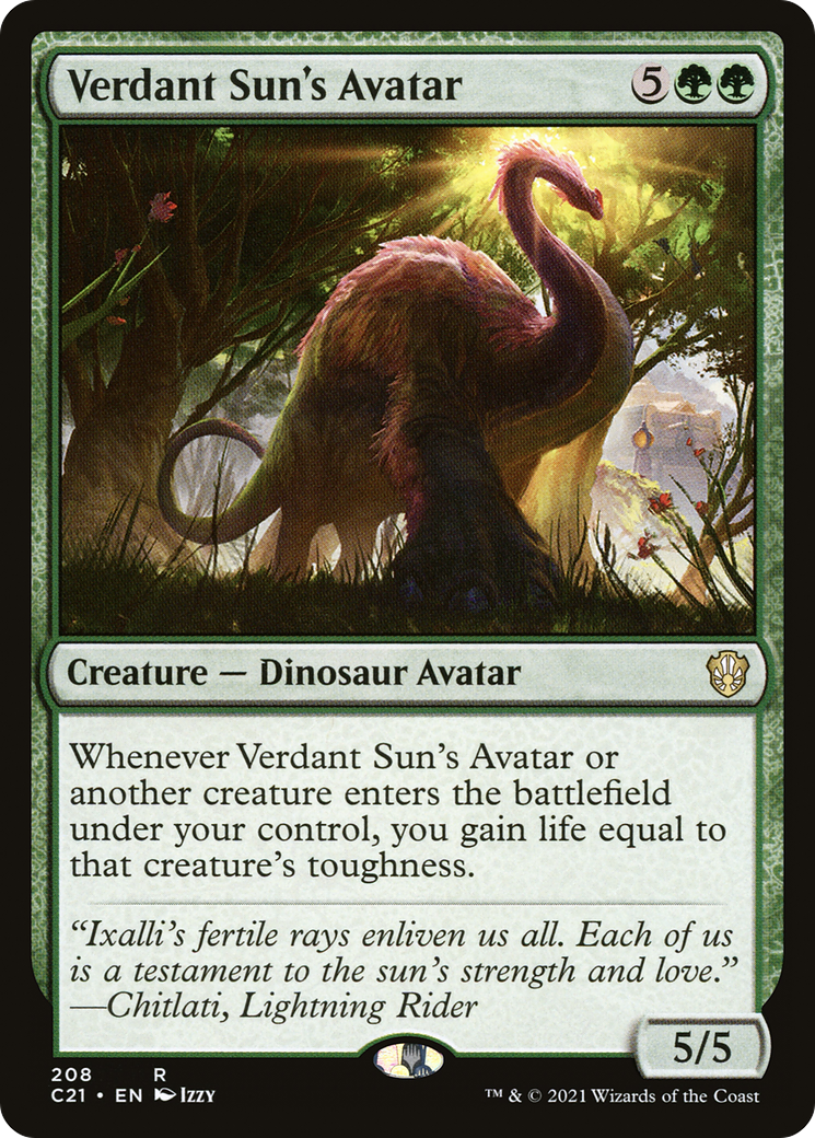 Image of Verdant Sun's Avatar [Commander 2021]