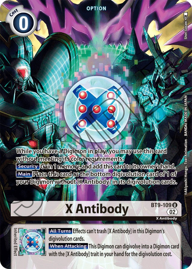 Image of X Antibody [BT9-109] (Alternate Art) [Starter Deck: Beelzemon Advanced Deck Set]