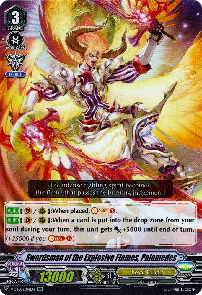 Image of Swordsman of the Explosive Flames, Palamedes (V-BT03/014EN) [Miyaji Academy CF Club]