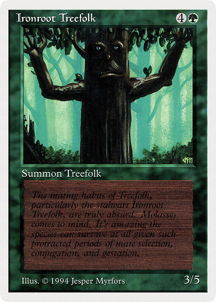 Image of Ironroot Treefolk [Summer Magic / Edgar]