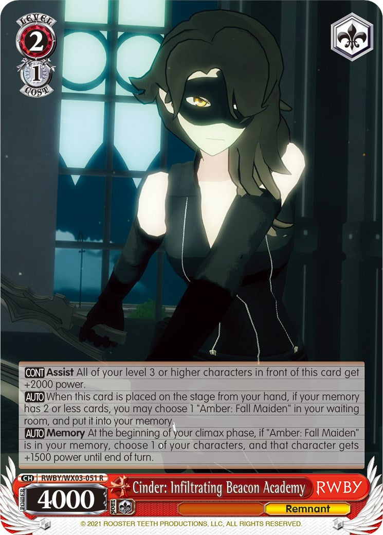 Image of Cinder: Infiltrating Beacon Academy (RWBY/WX03-051 R) [RWBY]