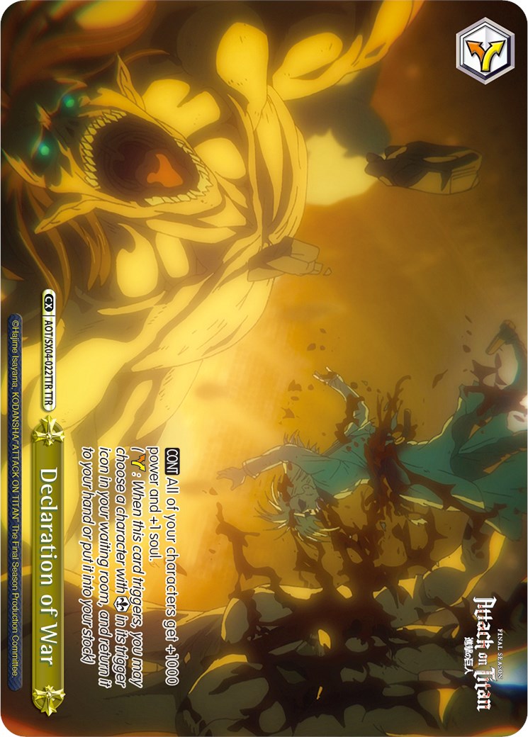 Image of Declaration of War (Foil) [Attack On Titan: Final Season]