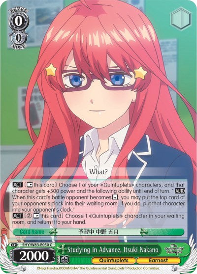 Image of Studying in Advance, Itsuki Nakano (5HY/W83-E050 C) [The Quintessential Quintuplets]