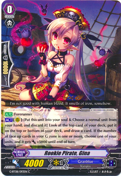 Image of Rookie Pirate, Gina (G-BT08/093EN) [Absolute Judgment]