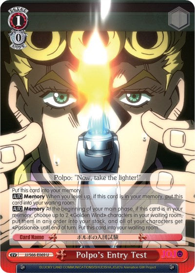 Image of Polpo's Entry Test (JJ/S66-E069 U) [JoJo's Bizarre Adventure: Golden Wind]