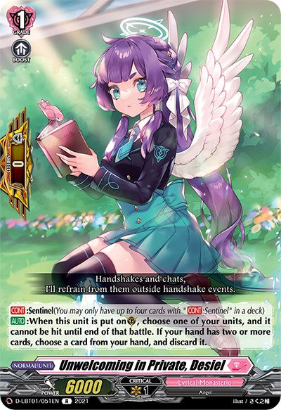 Image of Unwelcoming in Private, Desiel (D-LBT01/051EN) [Lyrical Melody]