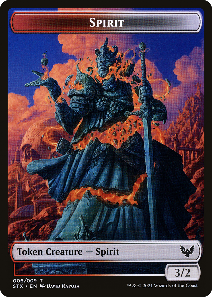 Image of Spirit Token [Strixhaven: School of Mages Tokens]