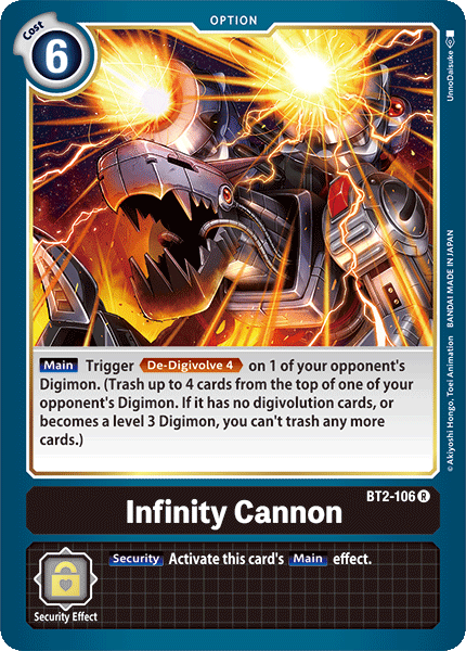 Image of Infinity Cannon [BT2-106] [Release Special Booster Ver.1.0]